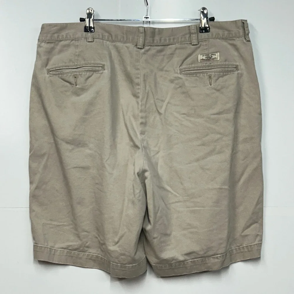 Polo Ralph Lauren Tyler Short Mens 38 Khaki Tan Pleated Chino Cotton 9in Inseam